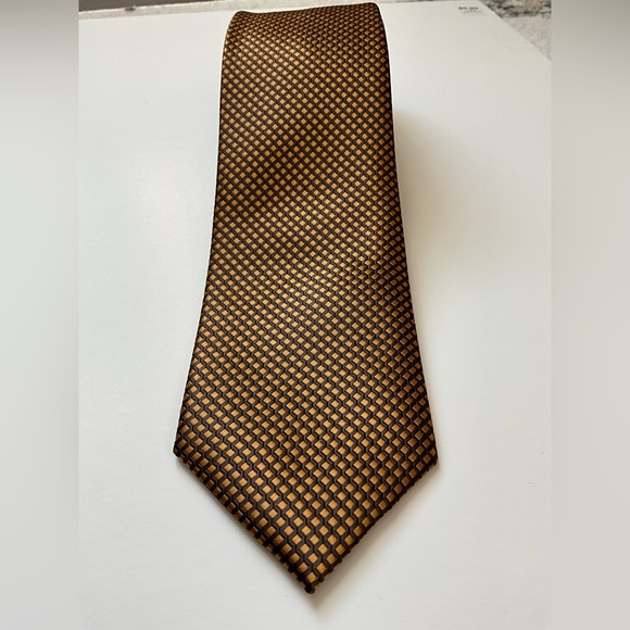 Scott Allan Collection Brown Patterned Necktie | Classic Dress Tie - Picture 3 of 4